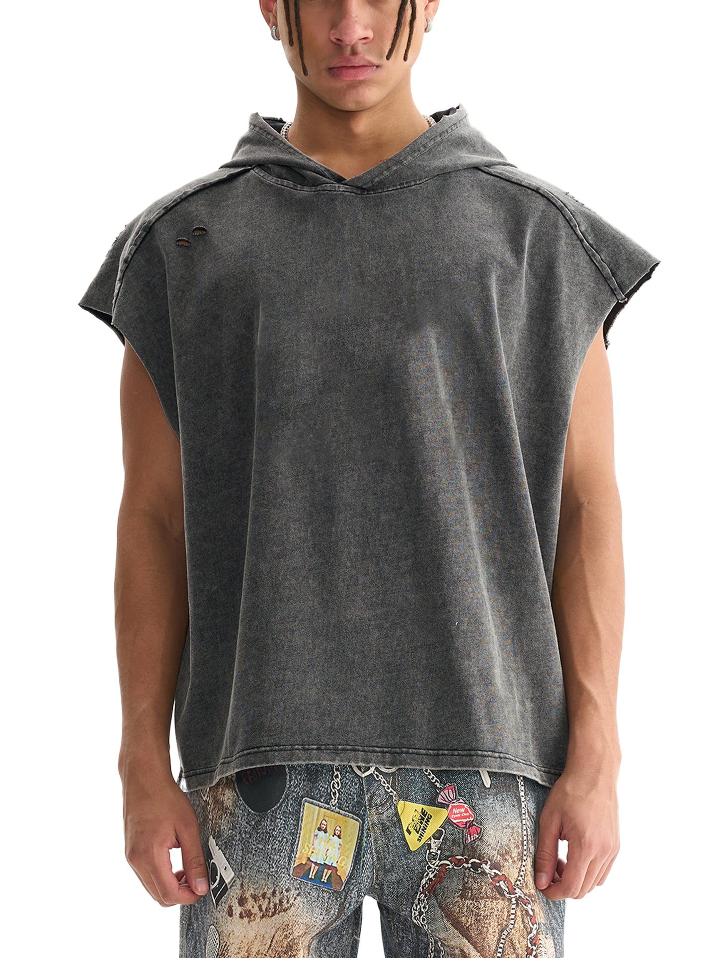 Acid Washed Sleeveless Boxed