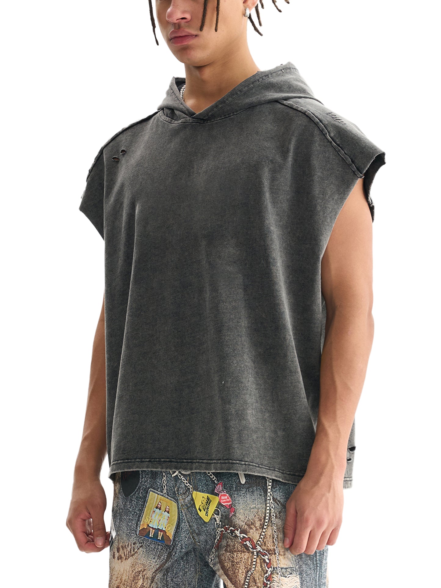 Acid Washed Sleeveless Boxed